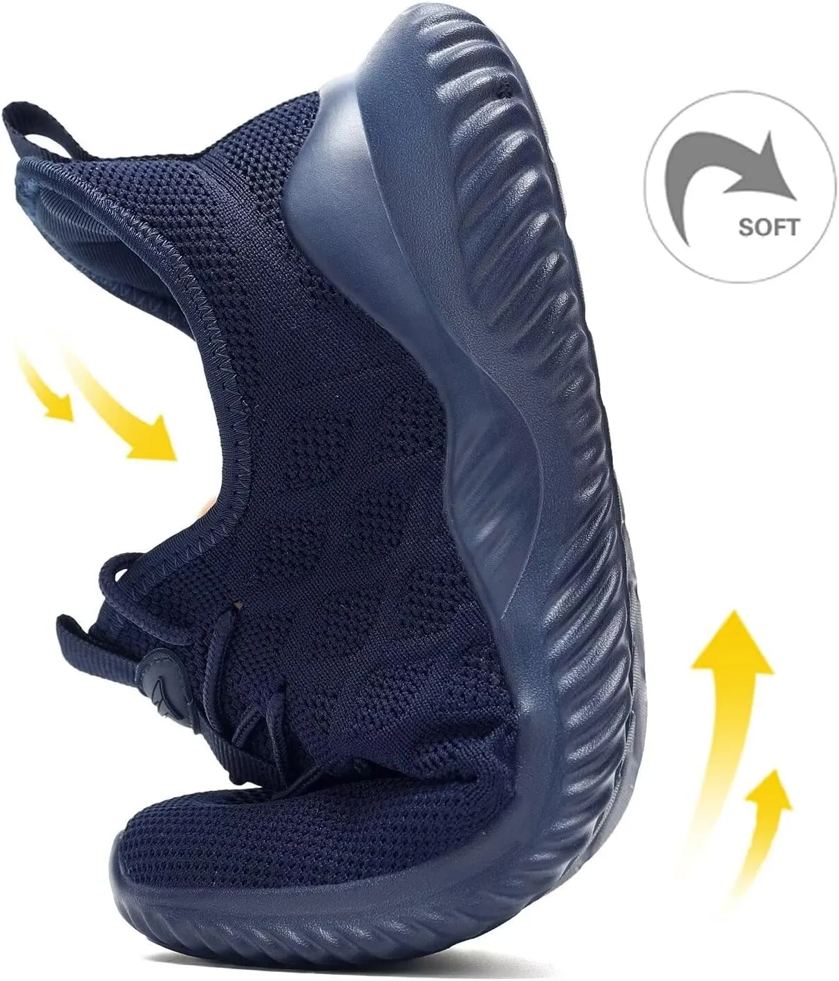 Mens Running Shoes Slip-on Walking Tennis Sneakers Mesh Lightweight Breathable Casual Soft Sole Work Shoes