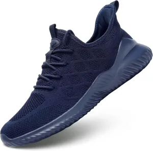 Mens Running Shoes Slip-on Walking Tennis Sneakers Mesh Lightweight Breathable Casual Soft Sole Work Shoes