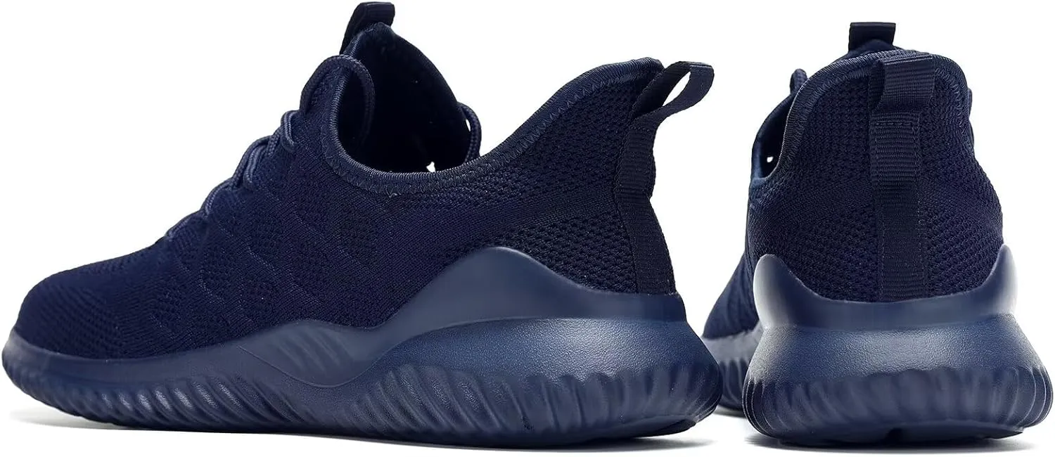 Mens Running Shoes Slip-on Walking Tennis Sneakers Mesh Lightweight Breathable Casual Soft Sole Work Shoes