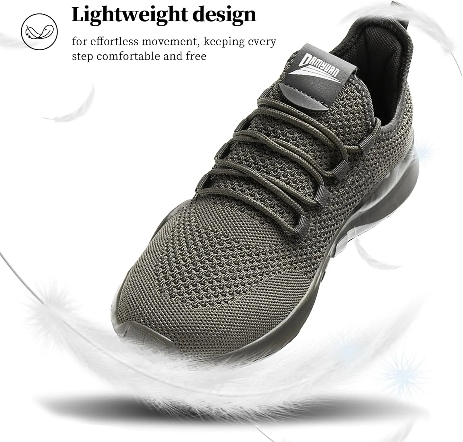 Mens Running Shoes Women Slip On Tennis Walking Sneakers Athletic Breathable Non Slip Gym Casual Lightweight Workout Sport Unisex Shoe