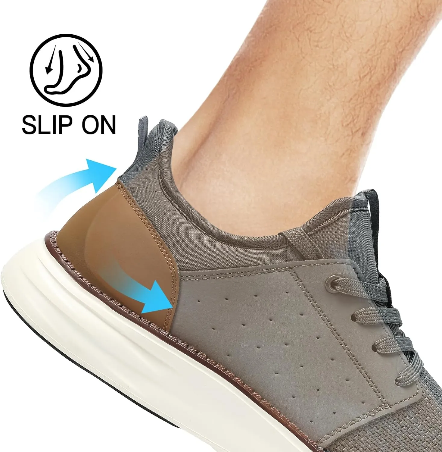 Men's Slip On Casual Fashion Shoes Easy in Dress Sneakers Comfortable Lightweight Walking Shoe