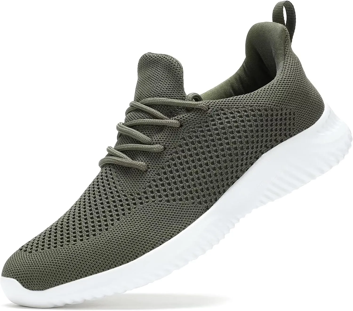 Men's Slip On Running Shoes Fashion Walking Sneakers Mesh Soft Sole Loafers Comfortable & Light-Weight Tennis Work Trainers