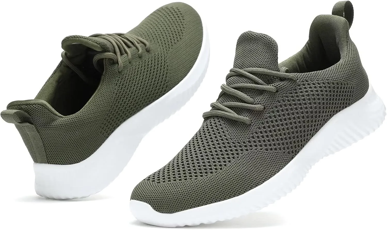Men's Slip On Running Shoes Fashion Walking Sneakers Mesh Soft Sole Loafers Comfortable & Light-Weight Tennis Work Trainers