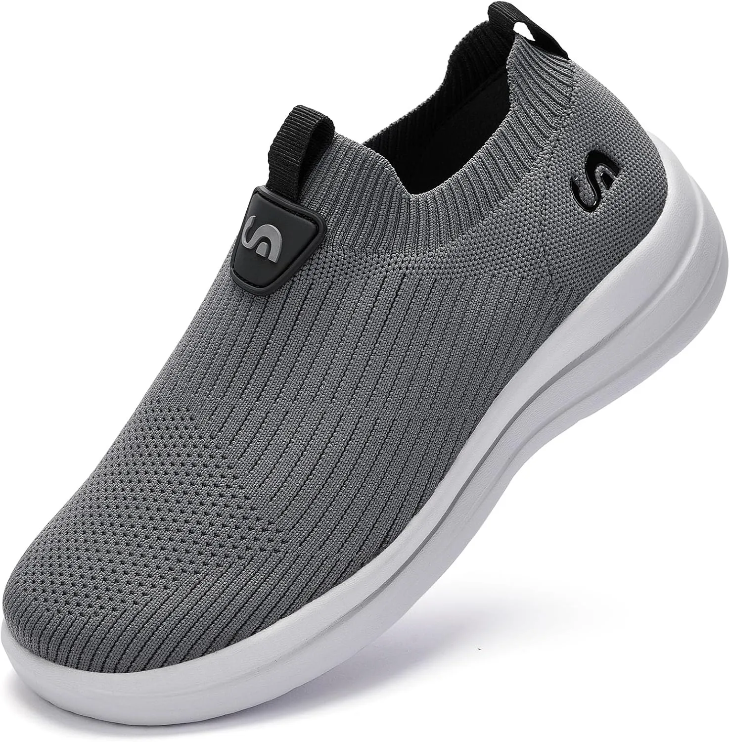Men's Slip On Sneakers Walking Shoes Wide， Casual Soft Breathable Slip in Sock Sneakers，Non-Slip Rubber Sole, Workout,Athletic