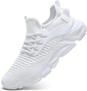 Men's Slip on Walking Shoes Tennis Running Sneakers Lightweight Breathable Casual Soft Sole Comfort Work Gym Trainers