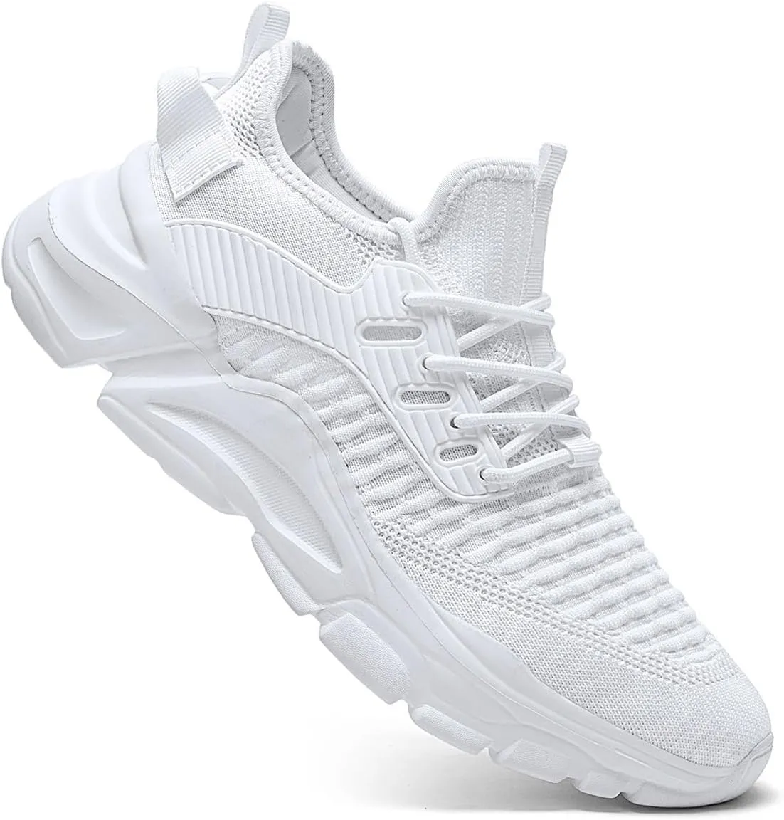 Men's Slip on Walking Shoes Tennis Running Sneakers Lightweight Breathable Casual Soft Sole Comfort Work Gym Trainers