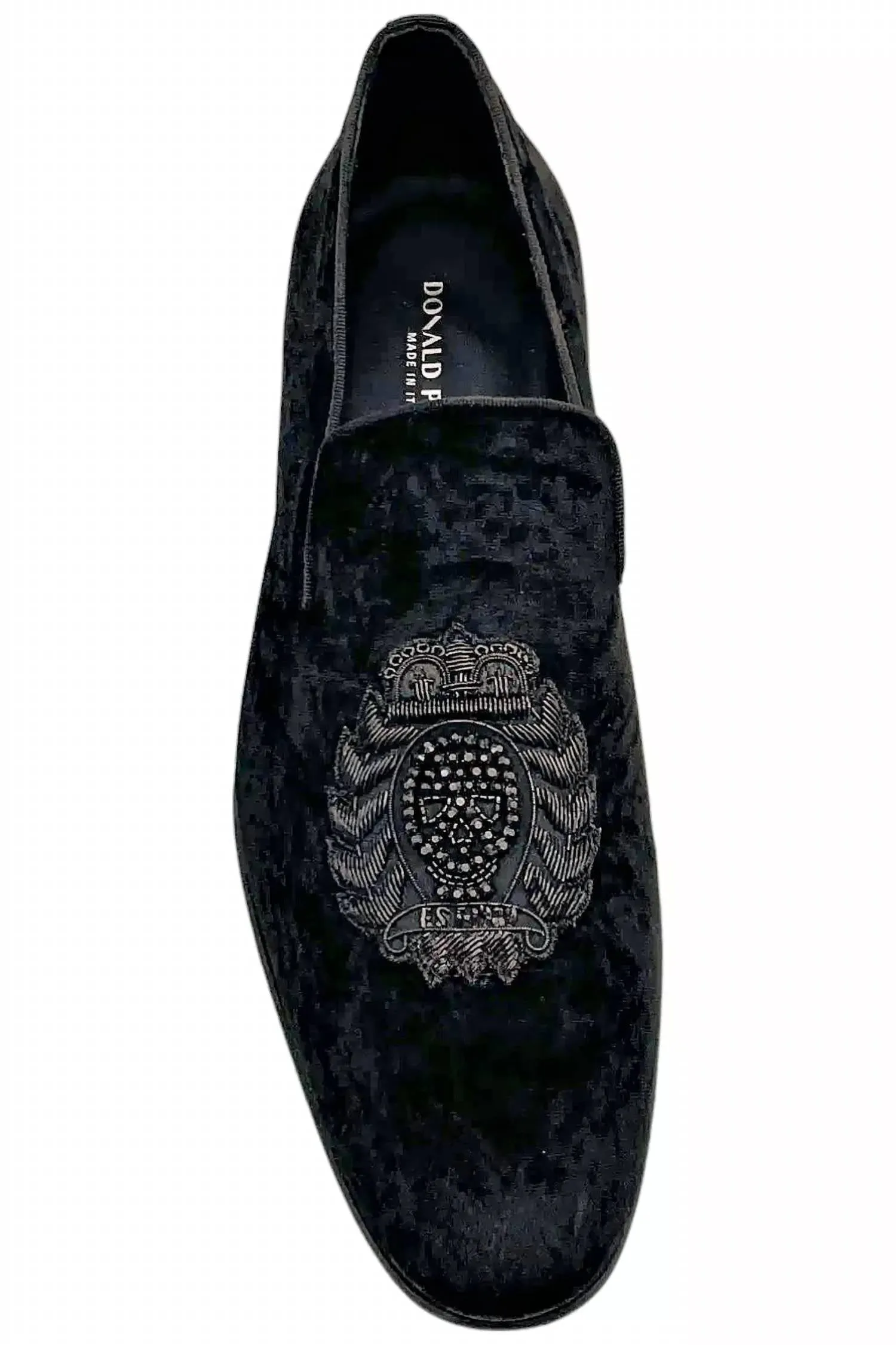 Men's Spencer Velvet Rhinestone Driver In Black