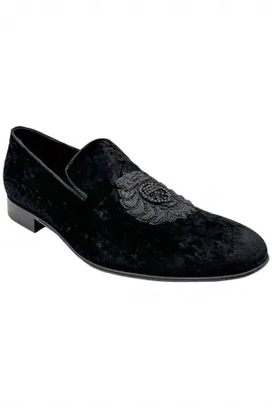 Men's Spencer Velvet Rhinestone Driver In Black