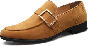 Men's Suede Leather Penny Loafers Slip On Casual Business Dress Shoes Classic Comfortable Driving Moccasins