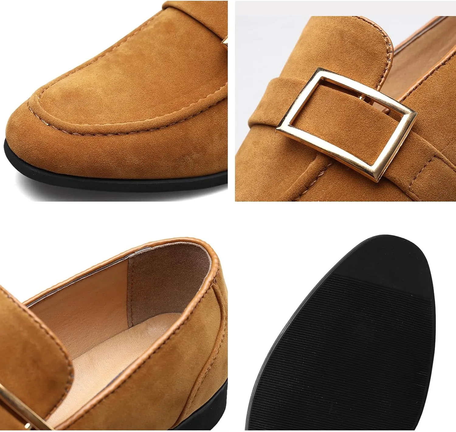 Men's Suede Leather Penny Loafers Slip On Casual Business Dress Shoes Classic Comfortable Driving Moccasins
