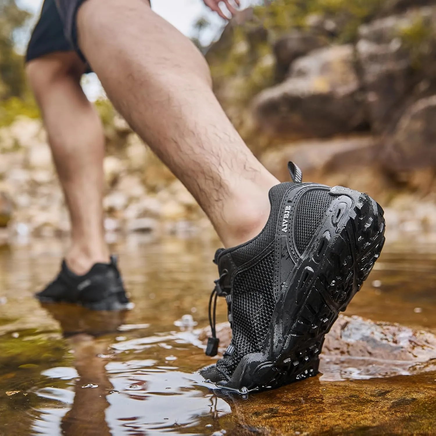 Men's Summer Sports Water Shoes Non-Slip Quick Drying Aqua Shoe Hiking Trail Walking Footwear