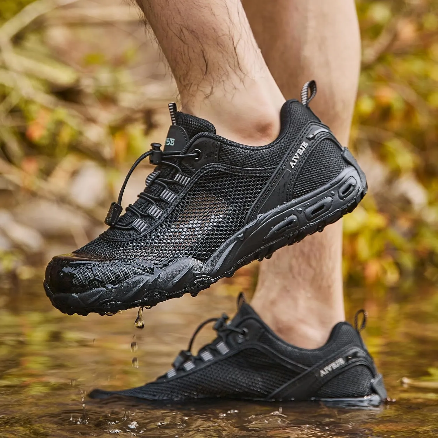 Men's Summer Sports Water Shoes Non-Slip Quick Drying Aqua Shoe Hiking Trail Walking Footwear