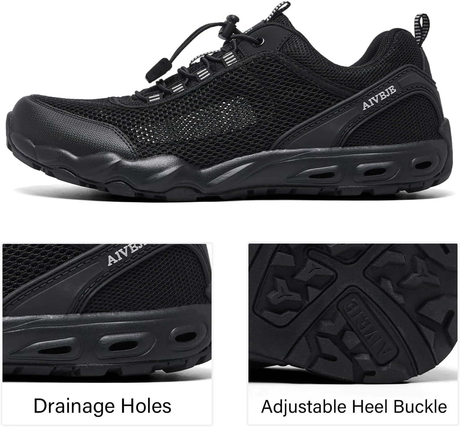 Men's Summer Sports Water Shoes Non-Slip Quick Drying Aqua Shoe Hiking Trail Walking Footwear