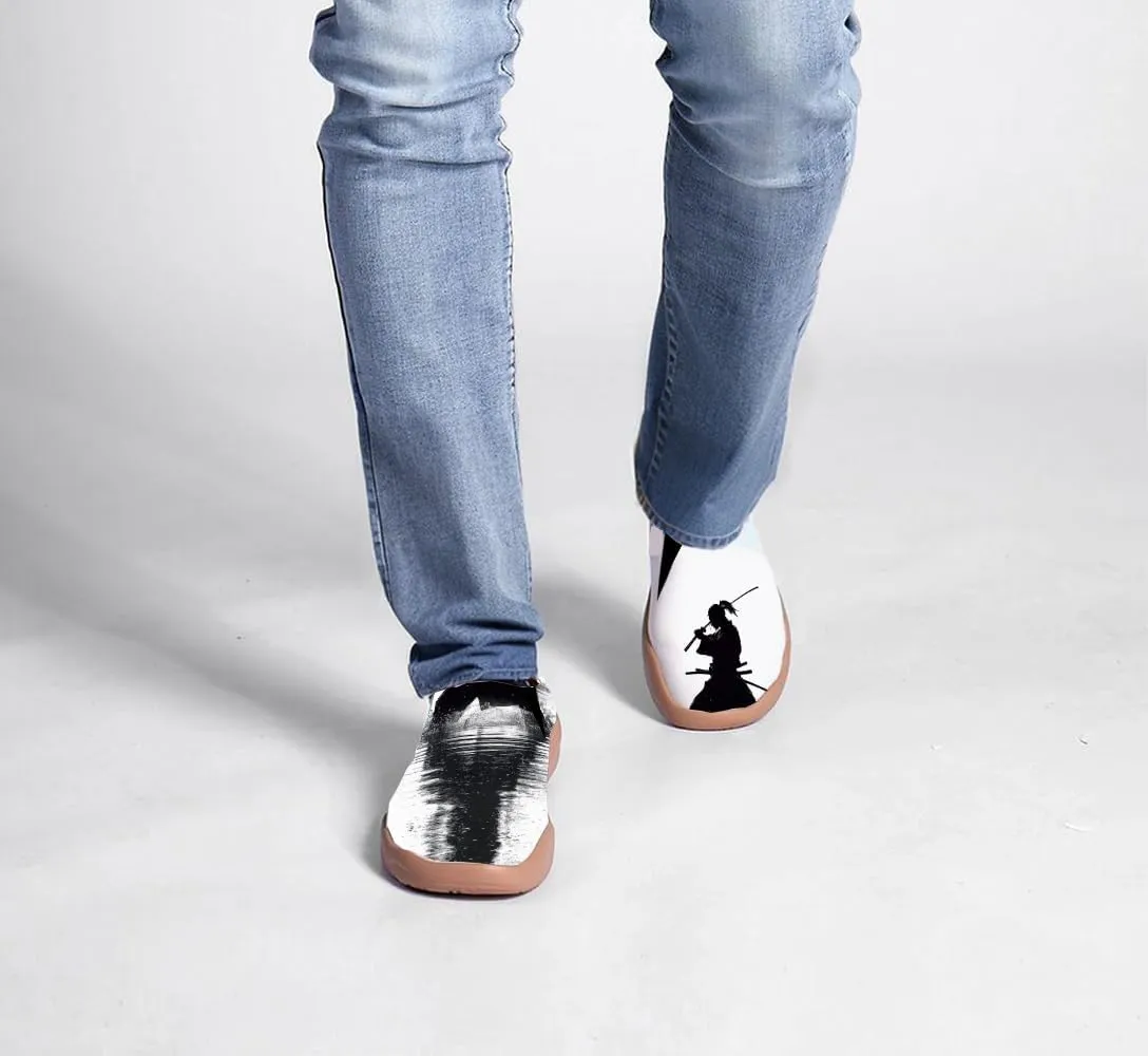 Men's Treny Slip-On City Loafers Breathable Feet Dry Knitted Travel All Day Anti Foot Sweat Walking Sneakers