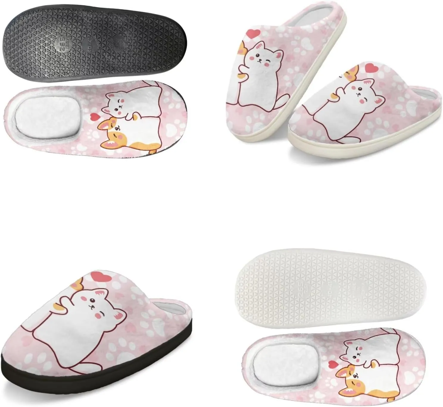 Men's Women's Non-slip Slippers, Flannel Warm Soft Cozy Slippers, House Bedroom Indoor/Outdoor Warm Shoes, Size 2-12