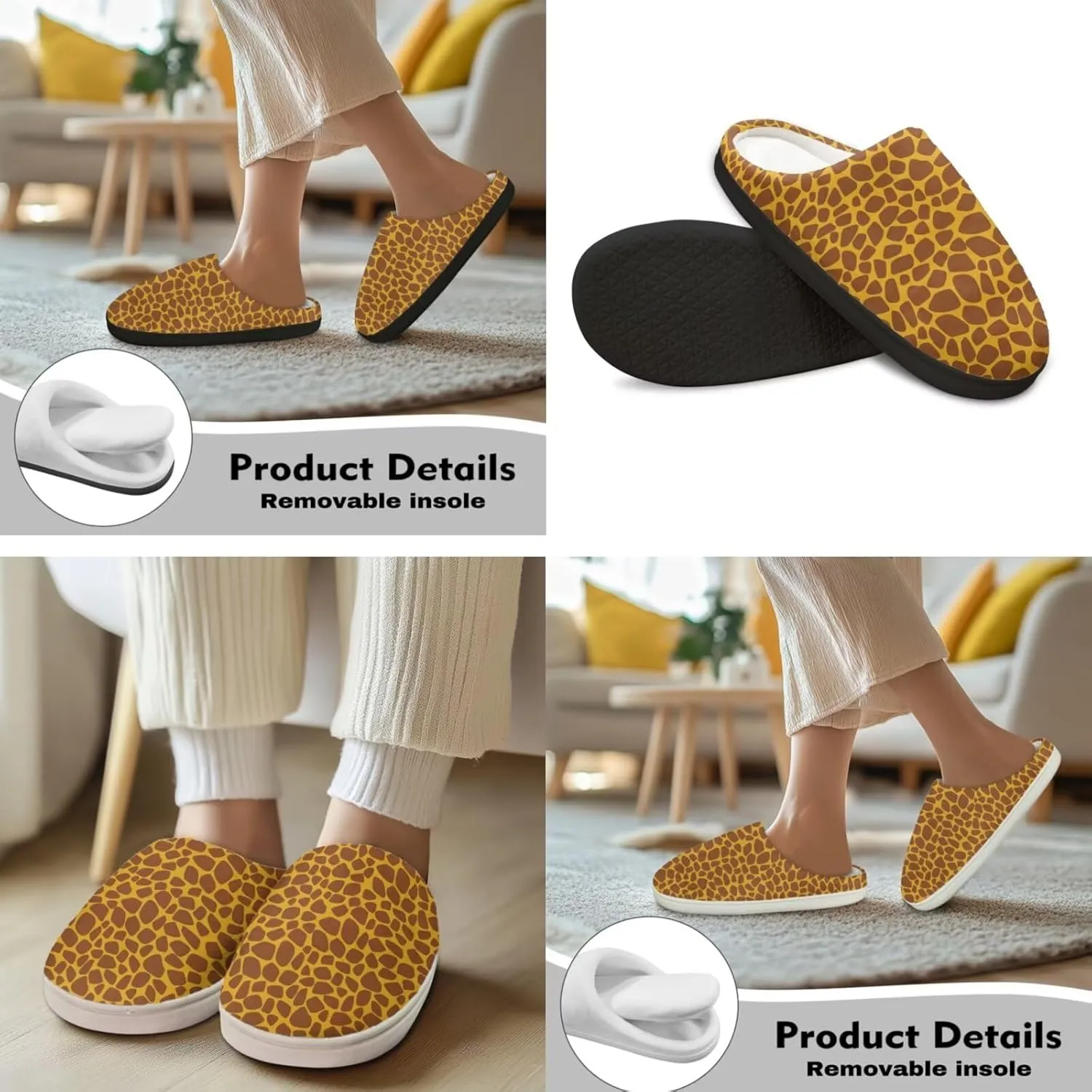 Men's Women's Non-slip Slippers, Flannel Warm Soft Cozy Slippers, House Bedroom Indoor/Outdoor Warm Shoes, Size 2-12