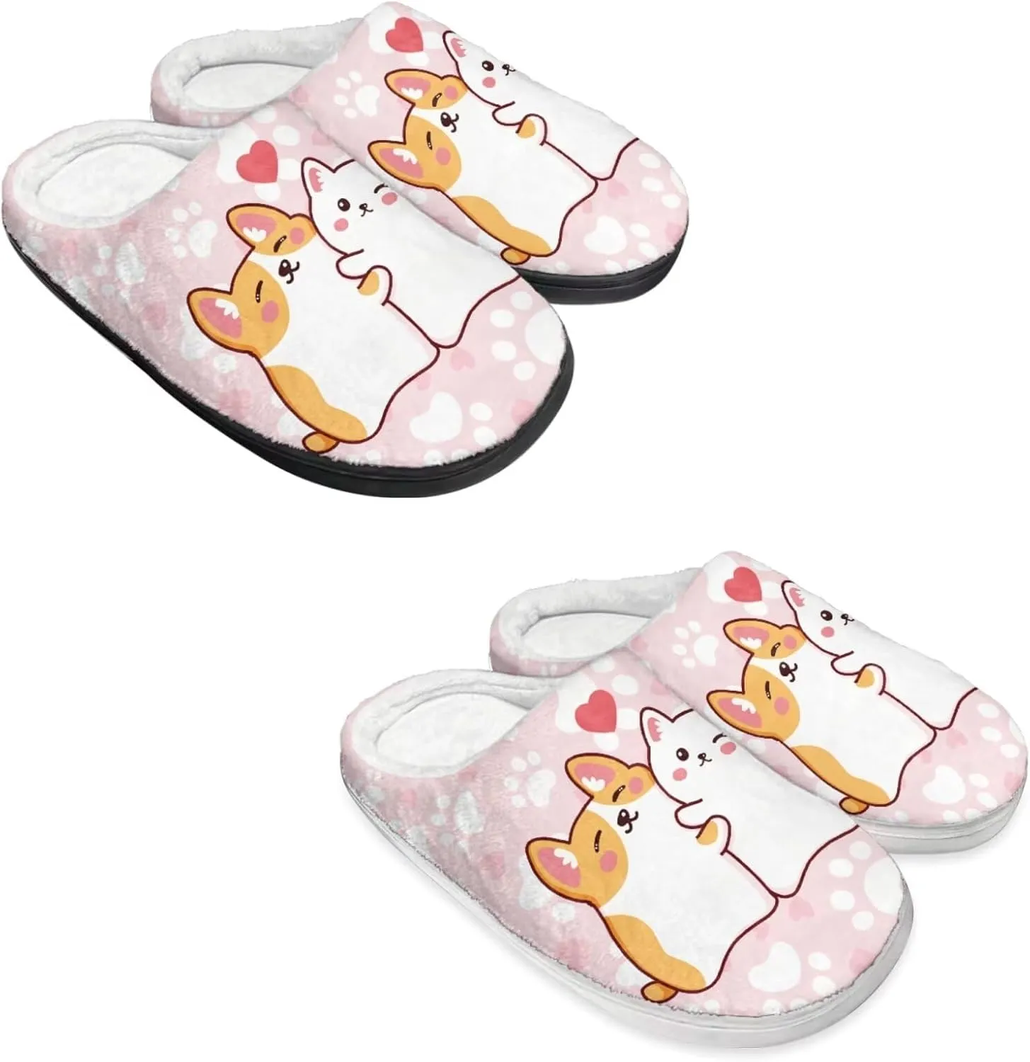 Men's Women's Non-slip Slippers, Flannel Warm Soft Cozy Slippers, House Bedroom Indoor/Outdoor Warm Shoes, Size 2-12