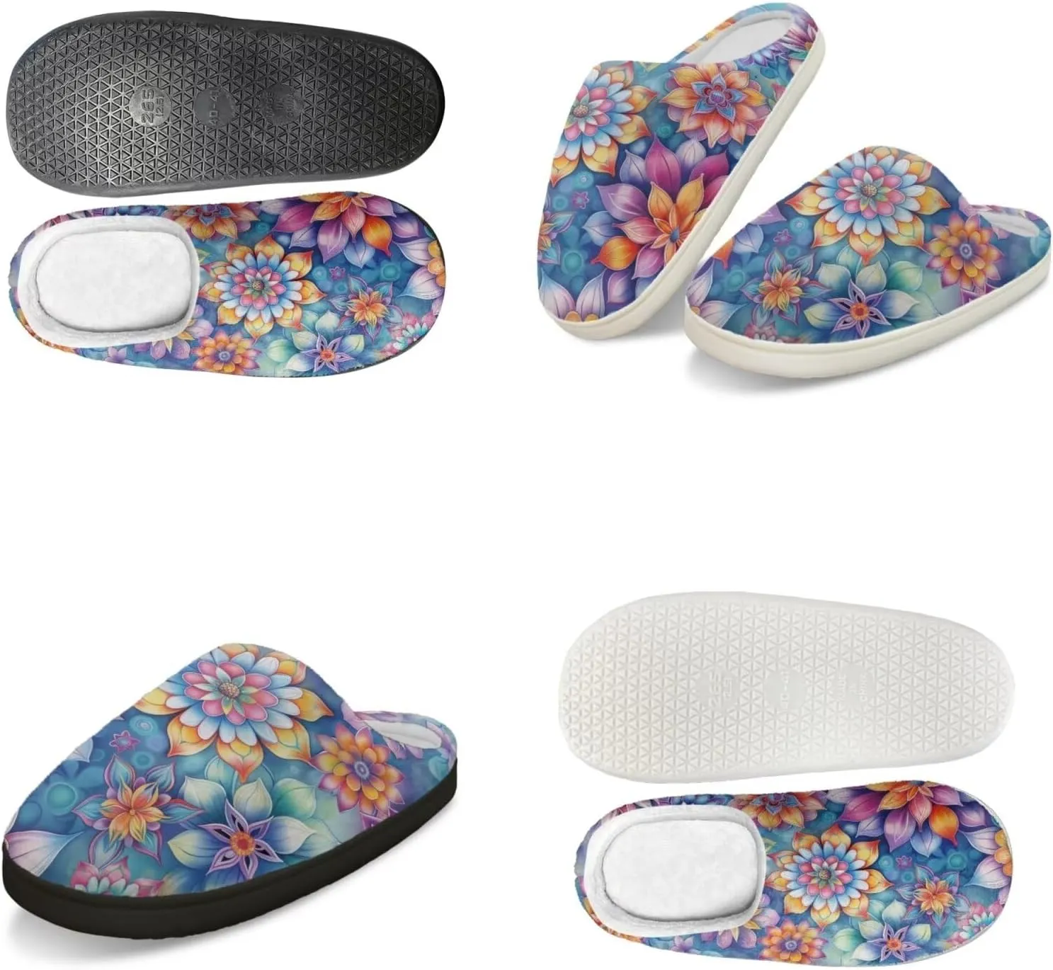 Men's Women's Non-slip Slippers, Flannel Warm Soft Cozy Slippers, House Bedroom Indoor/Outdoor Warm Shoes, Size 2-12