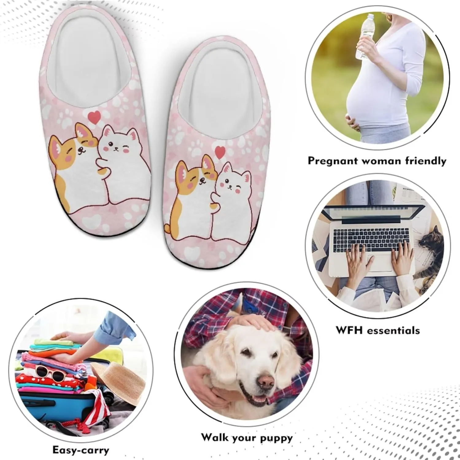 Men's Women's Non-slip Slippers, Flannel Warm Soft Cozy Slippers, House Bedroom Indoor/Outdoor Warm Shoes, Size 2-12