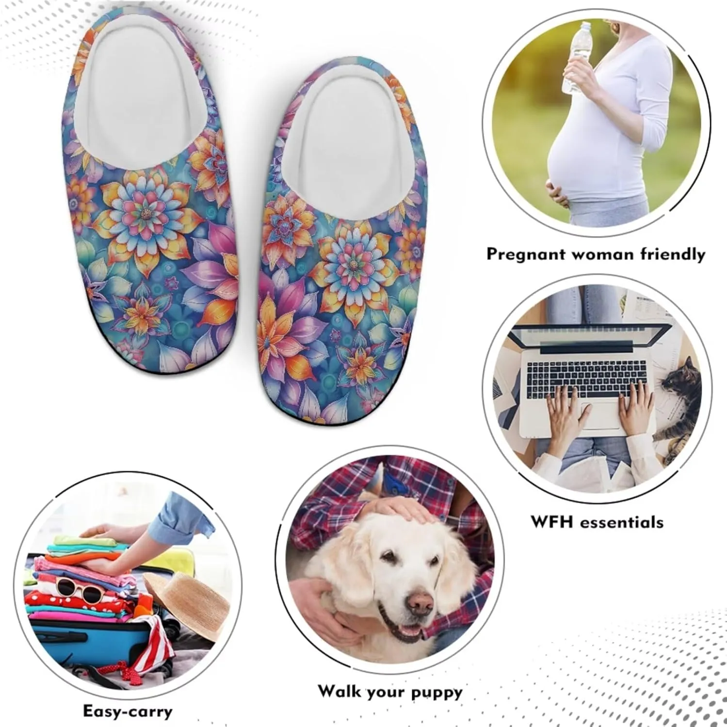 Men's Women's Non-slip Slippers, Flannel Warm Soft Cozy Slippers, House Bedroom Indoor/Outdoor Warm Shoes, Size 2-12