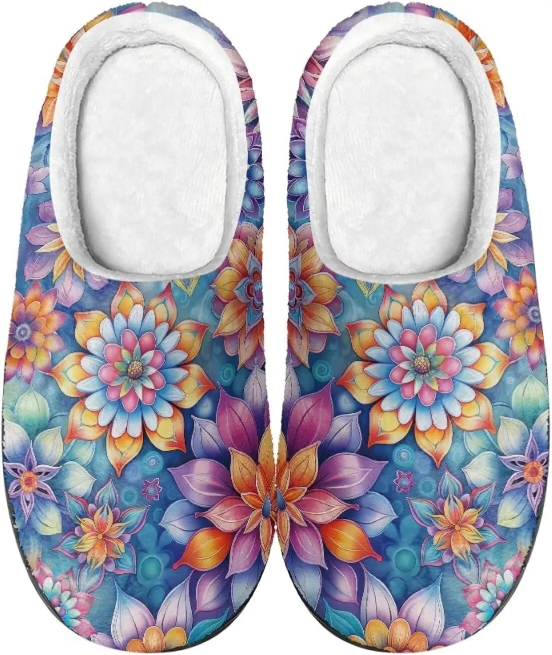 Men's Women's Non-slip Slippers, Flannel Warm Soft Cozy Slippers, House Bedroom Indoor/Outdoor Warm Shoes, Size 2-12