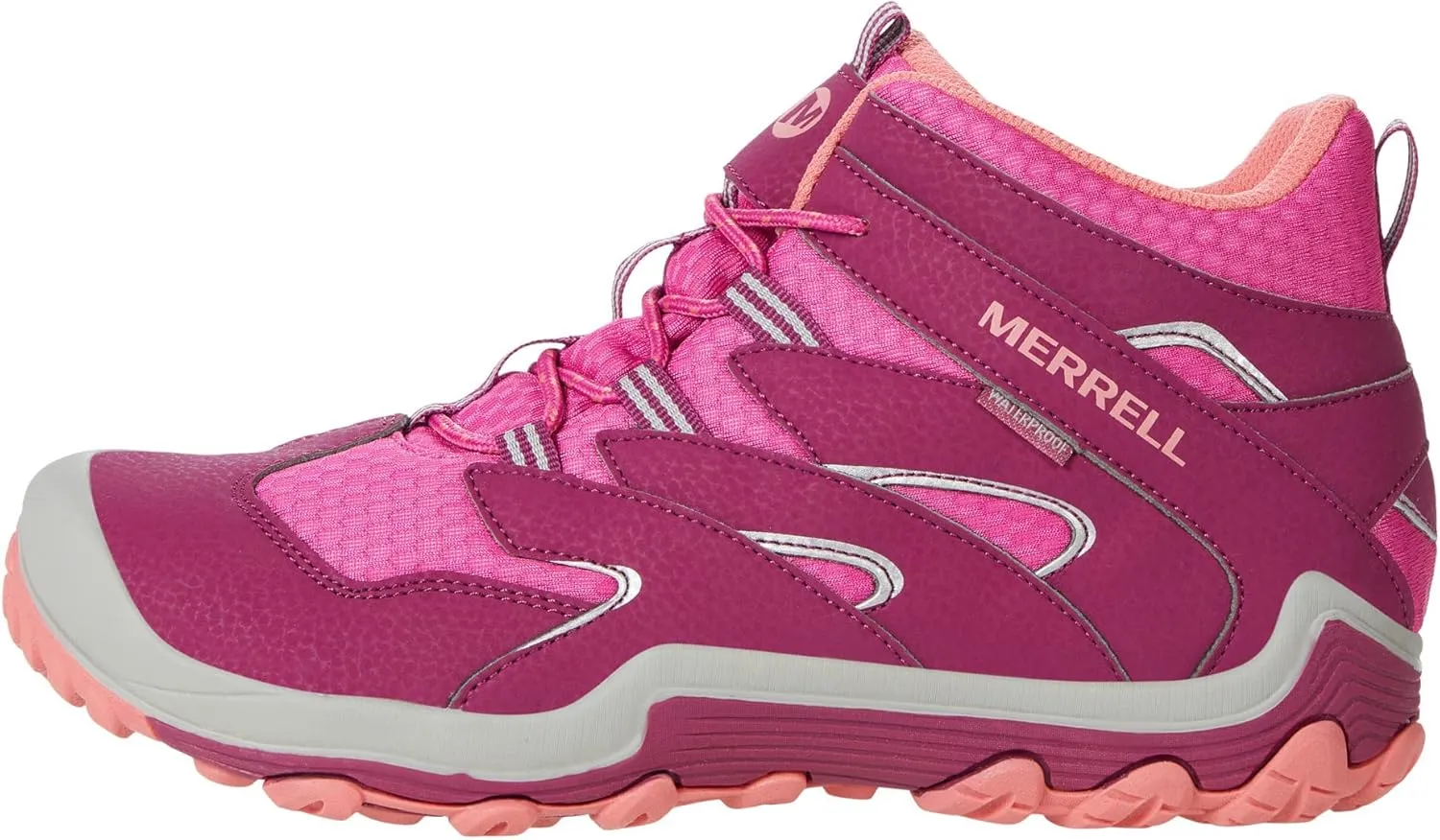 MERRELL Kids's Chameleon 7 Mid Alternative Closure Waterproof Hiking Boot