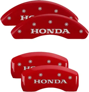 MGP Caliper Covers - Brake Caliper Covers 2018-2023 Honda Accord - Front and Rear Set - Red