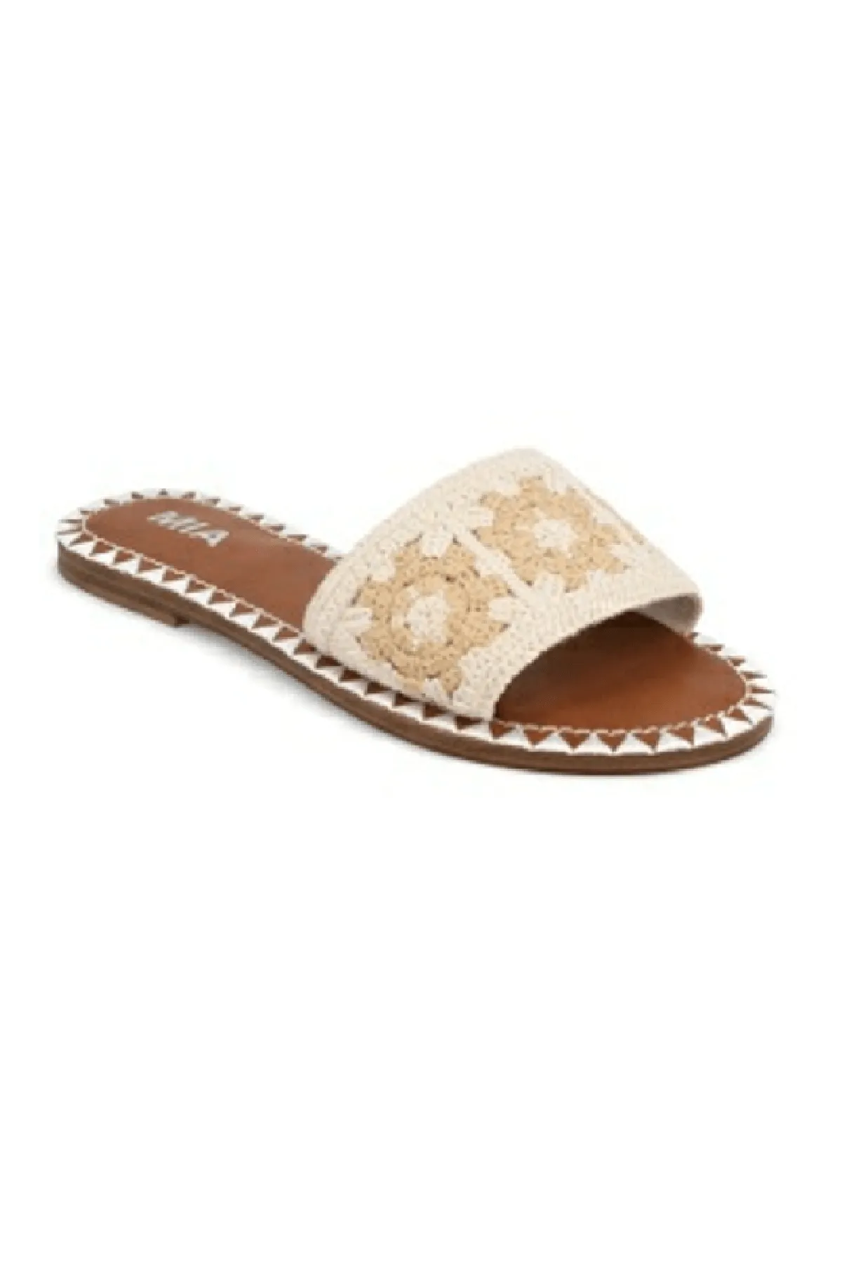 MIA Valora Natural Crochet Slide Sandals