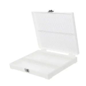 Microscope Slide Storage Case Slot Storage Box Lock Lab Slide Organizer