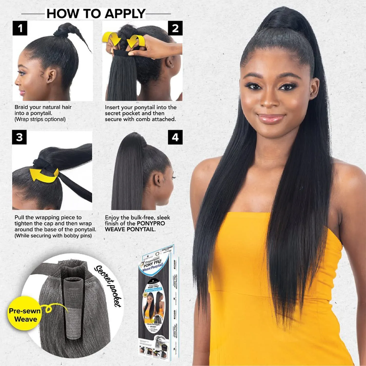 Milky Way Weave Organique Pony Pro Ponytail Sleek Straight (2)