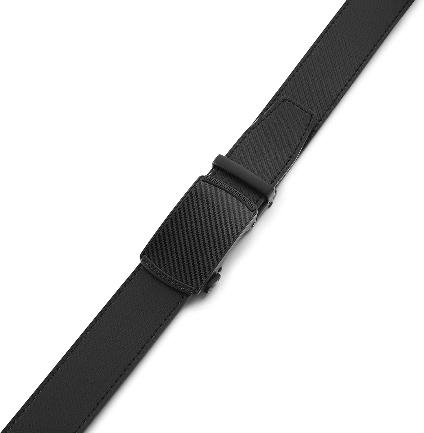 MILORDE Men's Ratchet Leather Belt for Casual Golf Dress Pants Shirts, Adjustable Fit, Comfortable and Easy To Use （35mm）