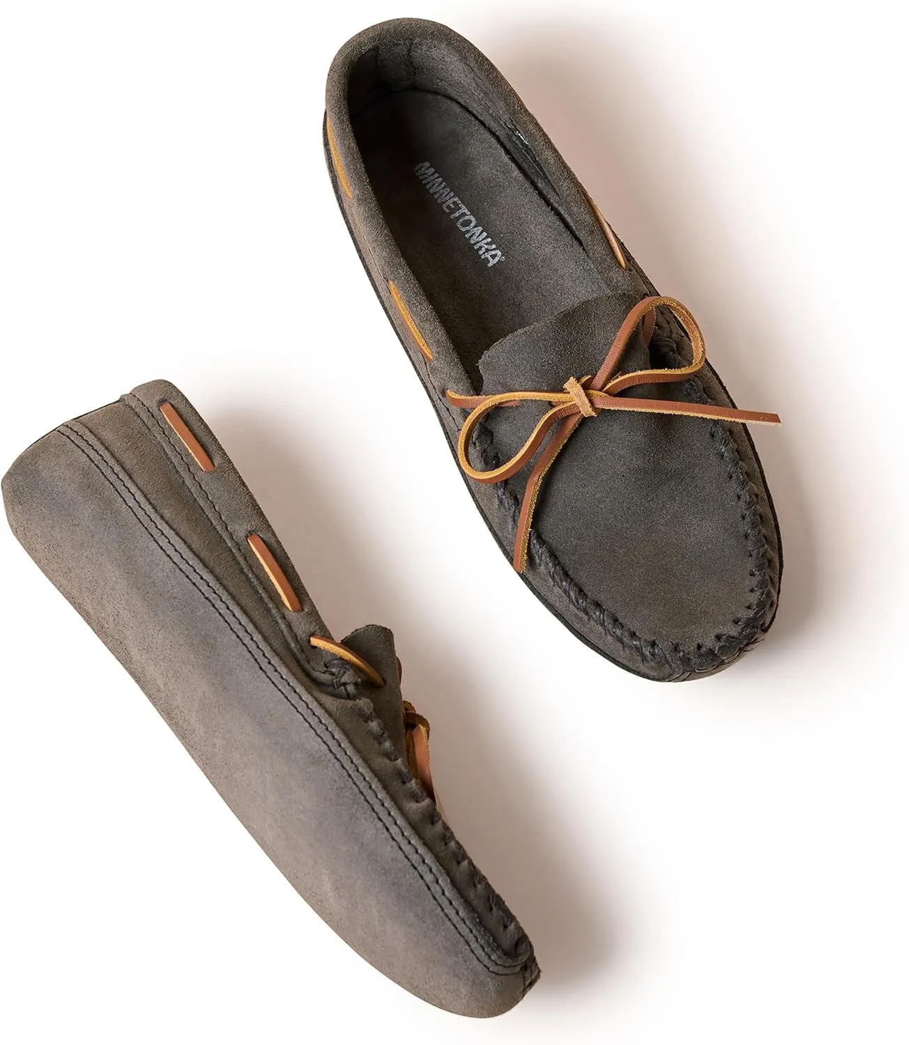 Minnetonka Men's Double Bottom Soft Leather Sole