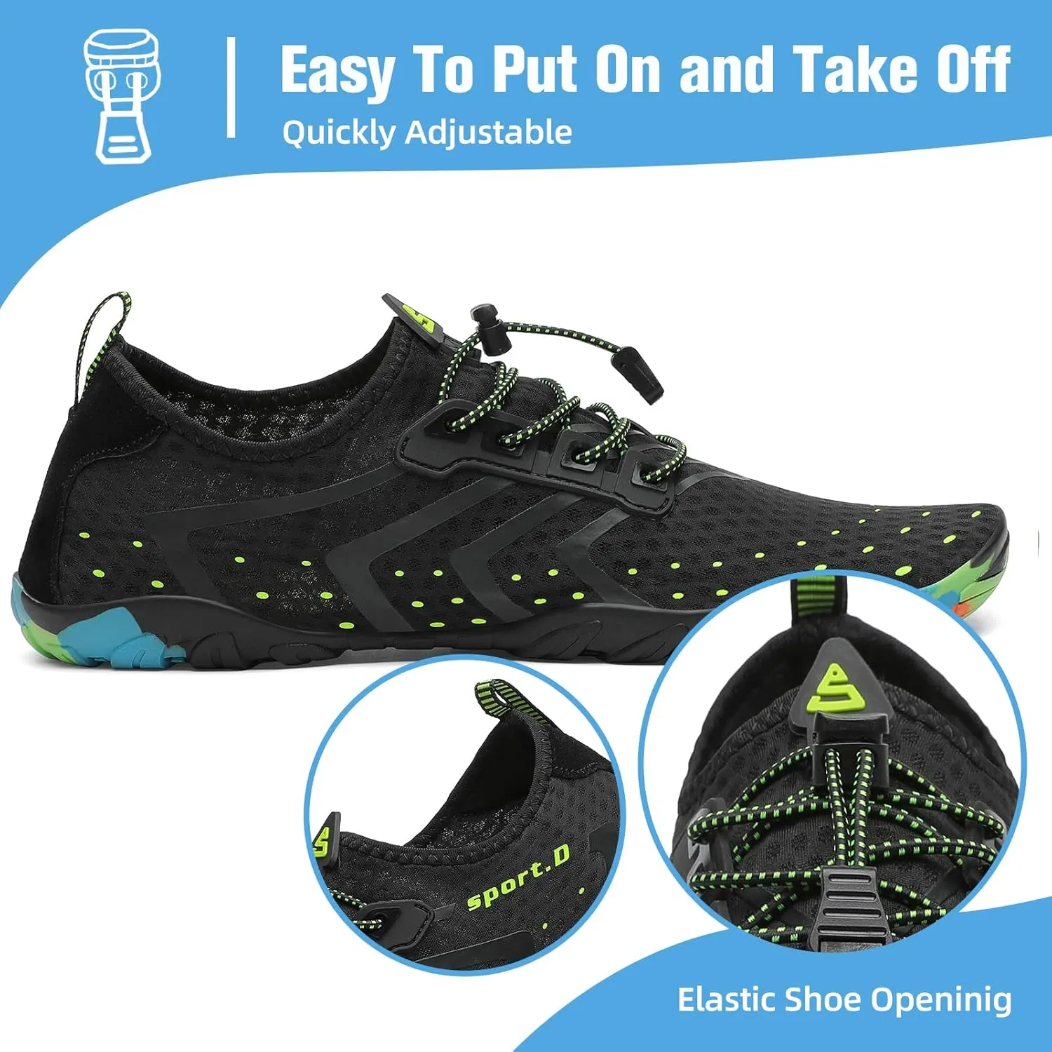 Mishansha Water Shoes for Women Men Barefoot Beach Shoe Quick Dry Aqua Swim Socks for Surfing Yoga Size 4.5-15 Women/3-13.5 Men