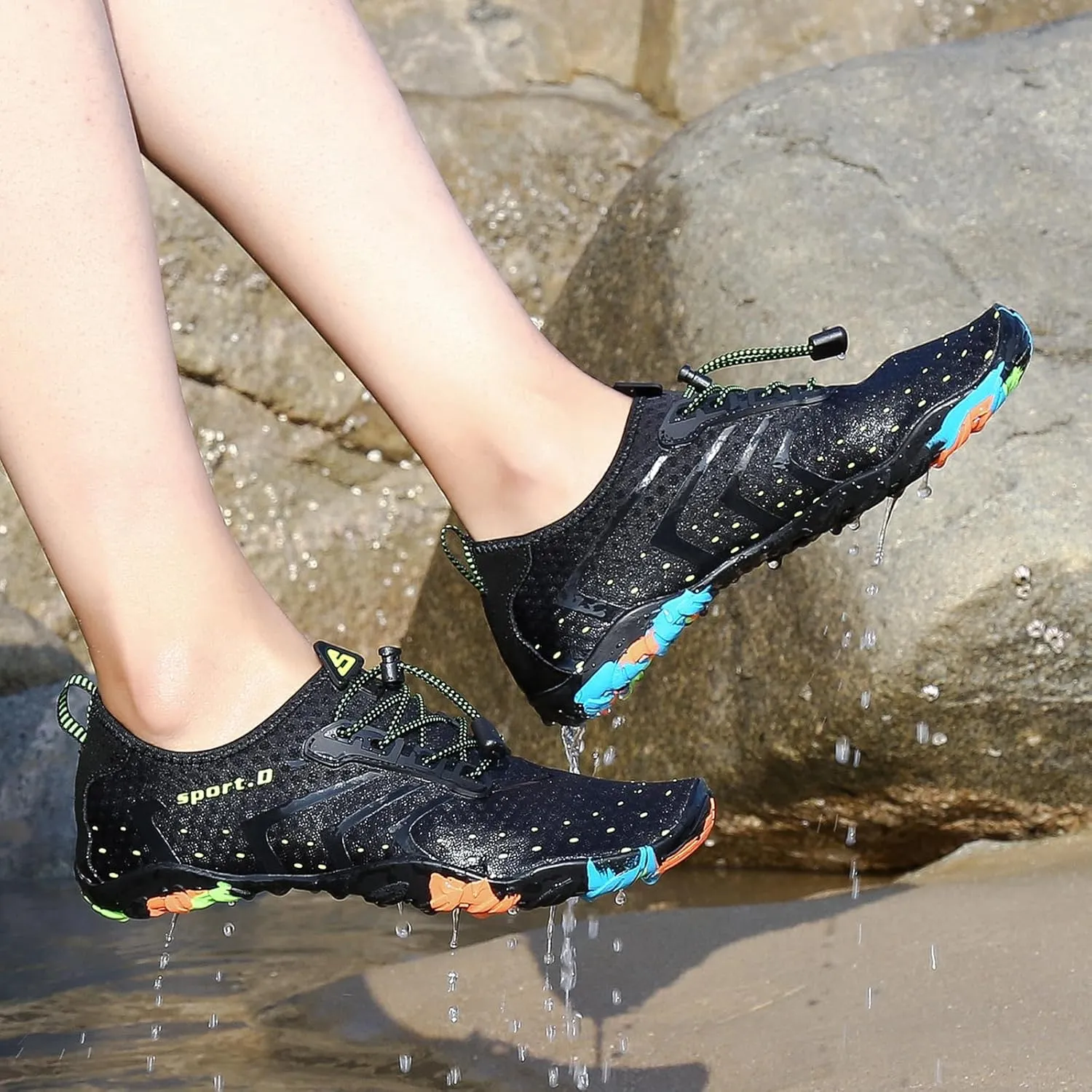 Mishansha Water Shoes for Women Men Barefoot Beach Shoe Quick Dry Aqua Swim Socks for Surfing Yoga Size 4.5-15 Women/3-13.5 Men