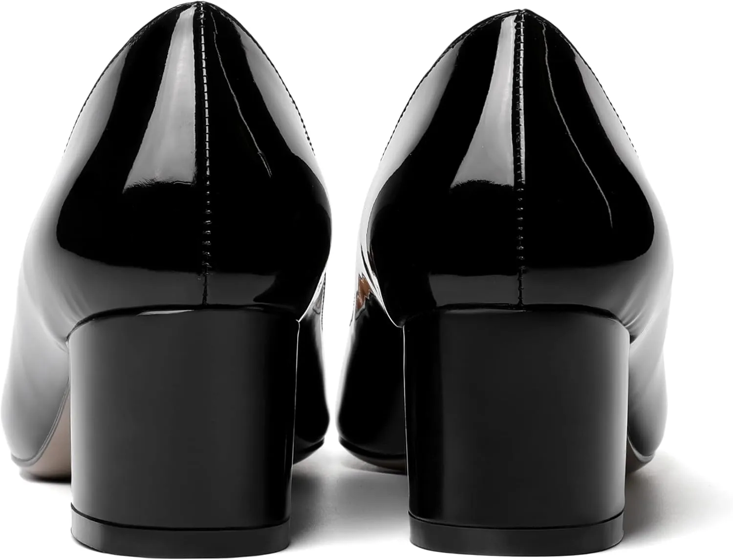 MOVINSTEPS Womens Pointed Toe Slip On Dress Dating Chunky Low Heel Pumps Shoes 2 Inch