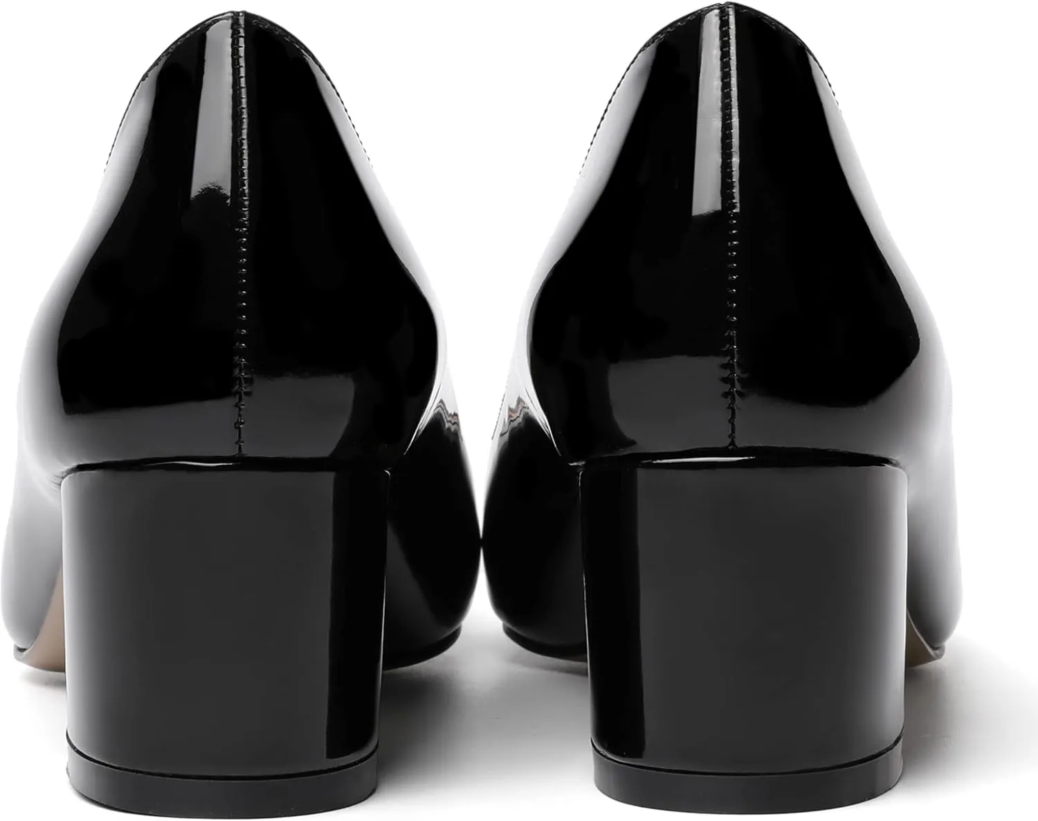 MOVINSTEPS Womens Round Toe Party Dress Slip On Chunky Low Heel Pumps Shoes 2 Inch