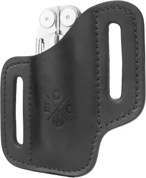 Multitool Sheath, Leather Case Pouch for Belts - Compatible with Full Size Leatherman, Gerber, SOG and Similar Sized Multitools - Canted, Easy Slide