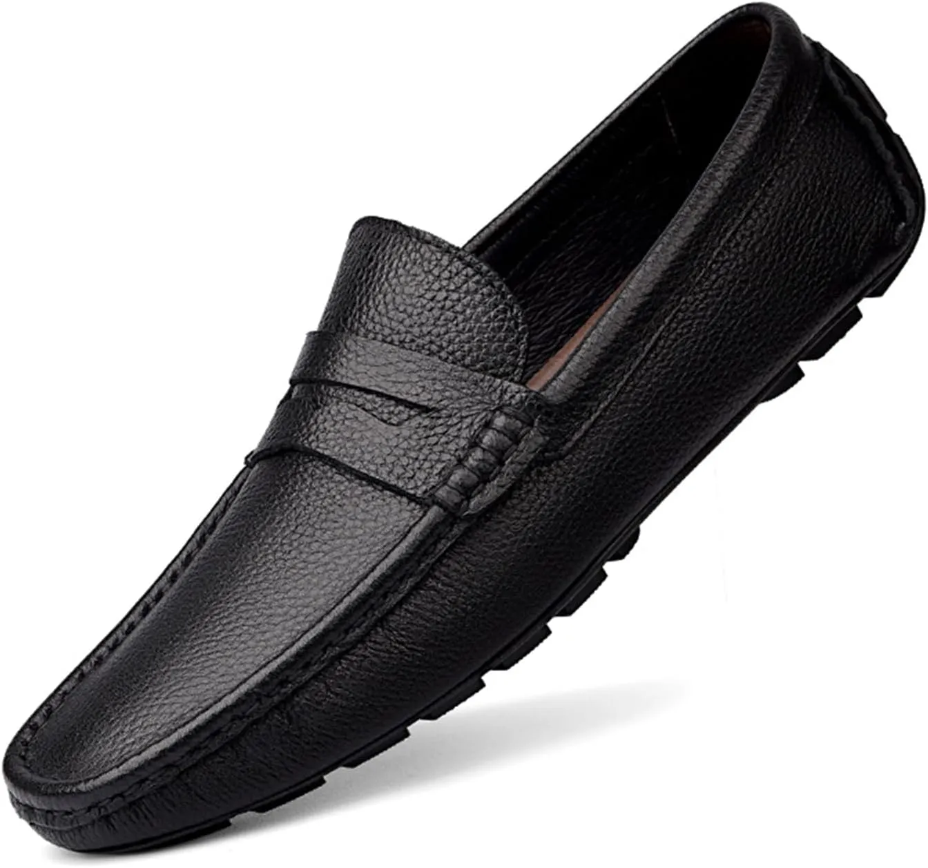 MWX Men's Dress Loafers Black Casual Slip On Shoes Fashion Soft Lightweight Boat Shoes