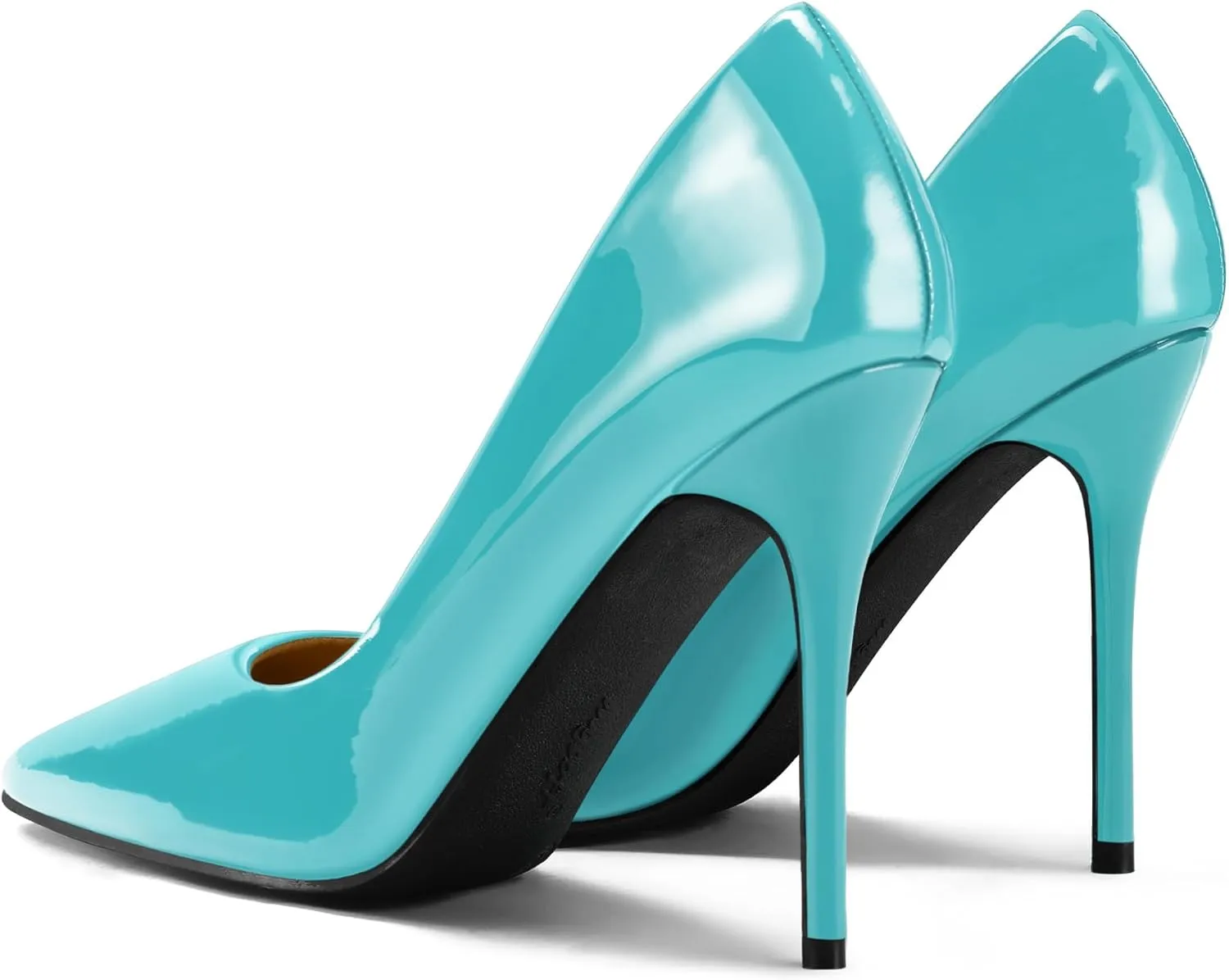 mysoft Women's High Heels Pumps Closed Pointed Toe Stiletto 4IN Heels Dress Wedding Shoes