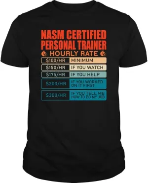 Nasm Certified Personal Trainer Hourly Rate Vintage - Unisex Tee
