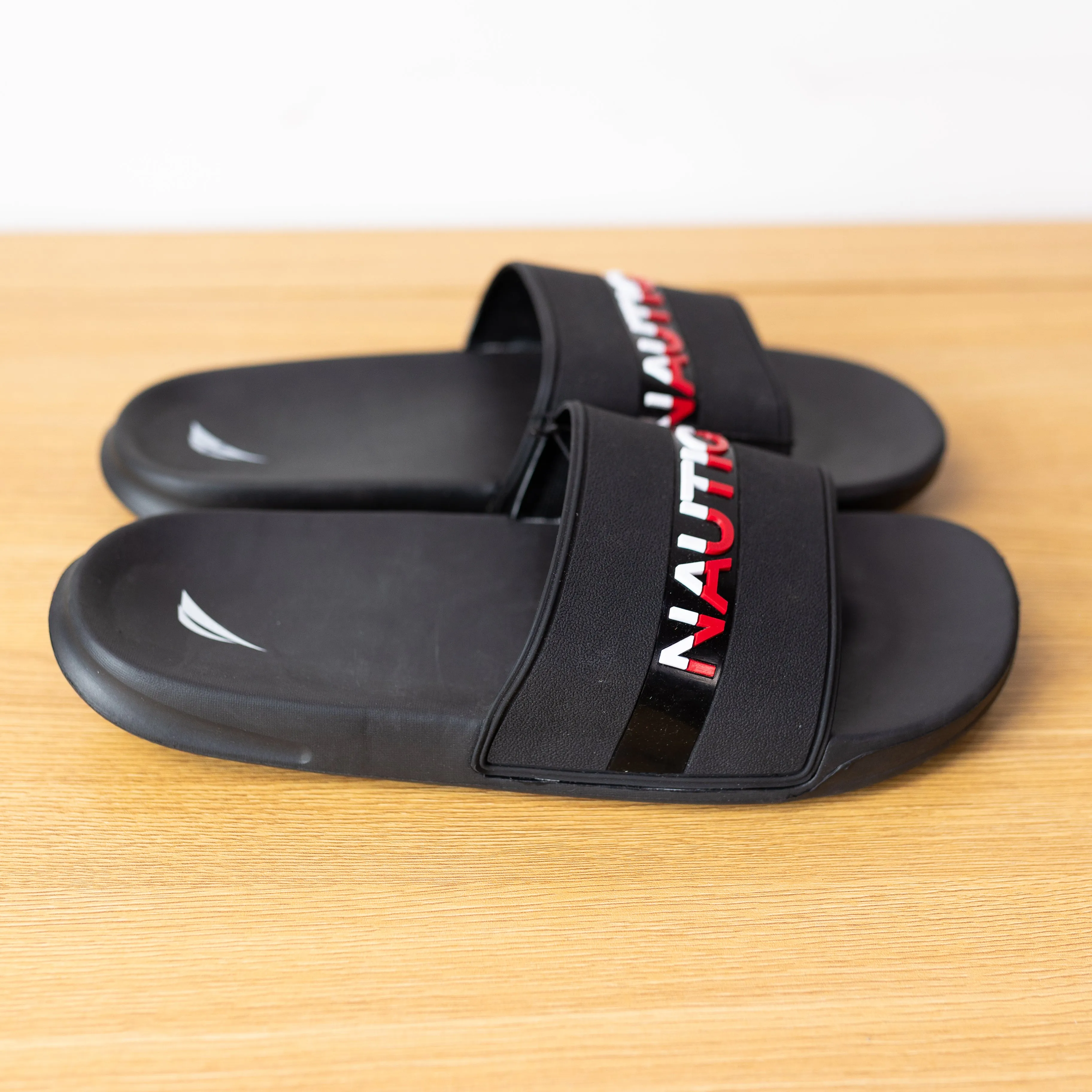 Nautica Stono 2 Slides Stripe Black
