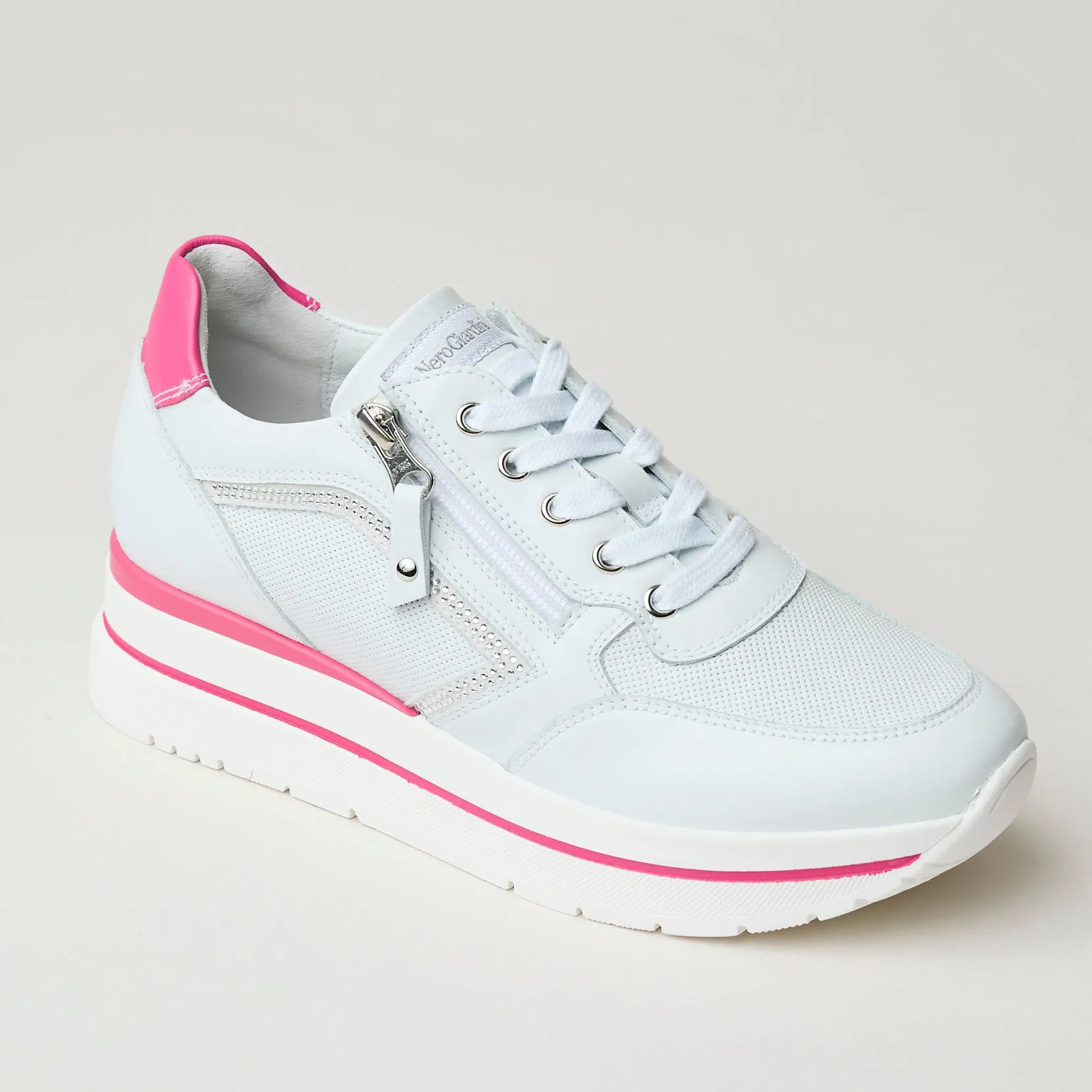 NeroGiardini White Leather Trainers