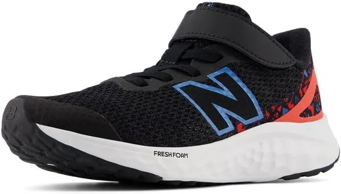New Balance Unisex-Child Fresh Foam Arishi V4 Bungee Lace with Top Strap Running Shoe