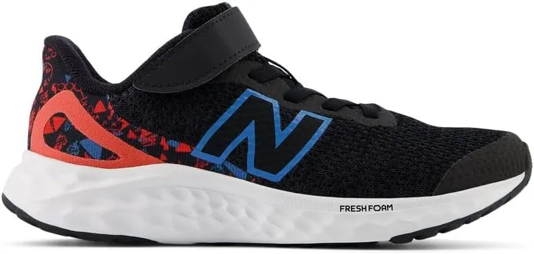 New Balance Unisex-Child Fresh Foam Arishi V4 Bungee Lace with Top Strap Running Shoe