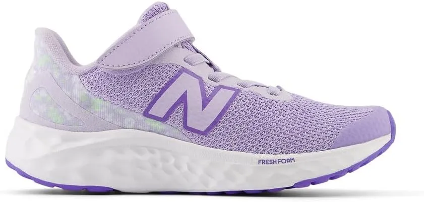 New Balance Unisex-Child Fresh Foam Arishi V4 Bungee Lace with Top Strap Running Shoe