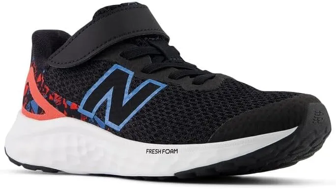 New Balance Unisex-Child Fresh Foam Arishi V4 Bungee Lace with Top Strap Running Shoe