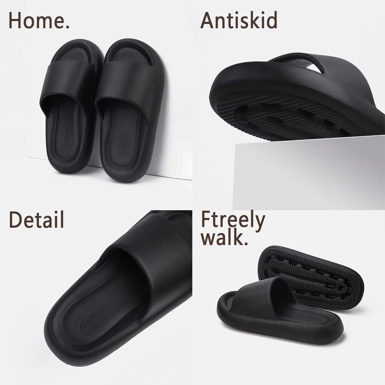 New Cloud Slides for Women and Men - Non-Slip Thick Sole Pillow Slippers, Soft, Comfy, Relax Shower Sandals, Easy to Clean, Indoor and Outdoor Shoes