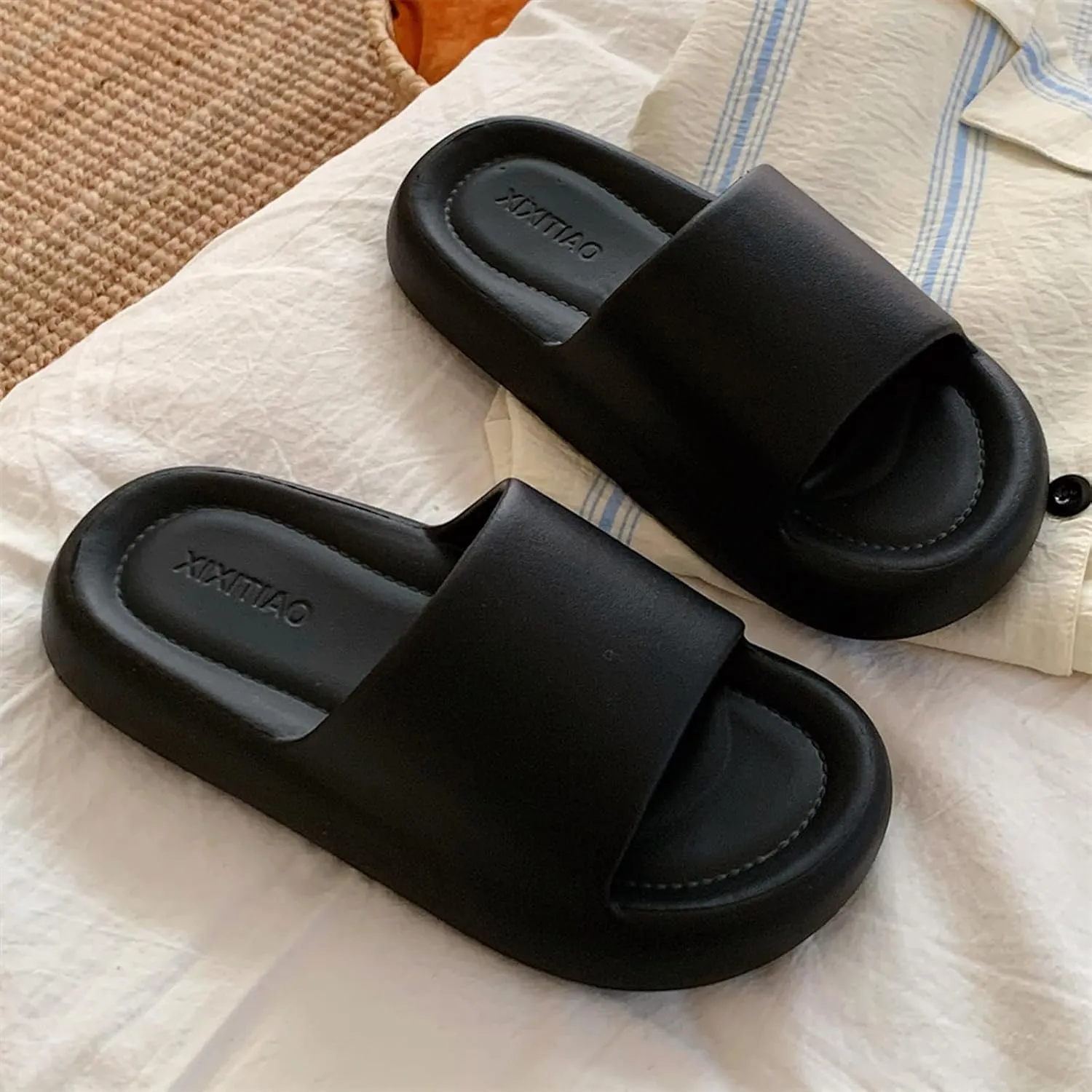 New Cloud Slides for Women and Men - Non-Slip Thick Sole Pillow Slippers, Soft, Comfy, Relax Shower Sandals, Easy to Clean, Indoor and Outdoor Shoes