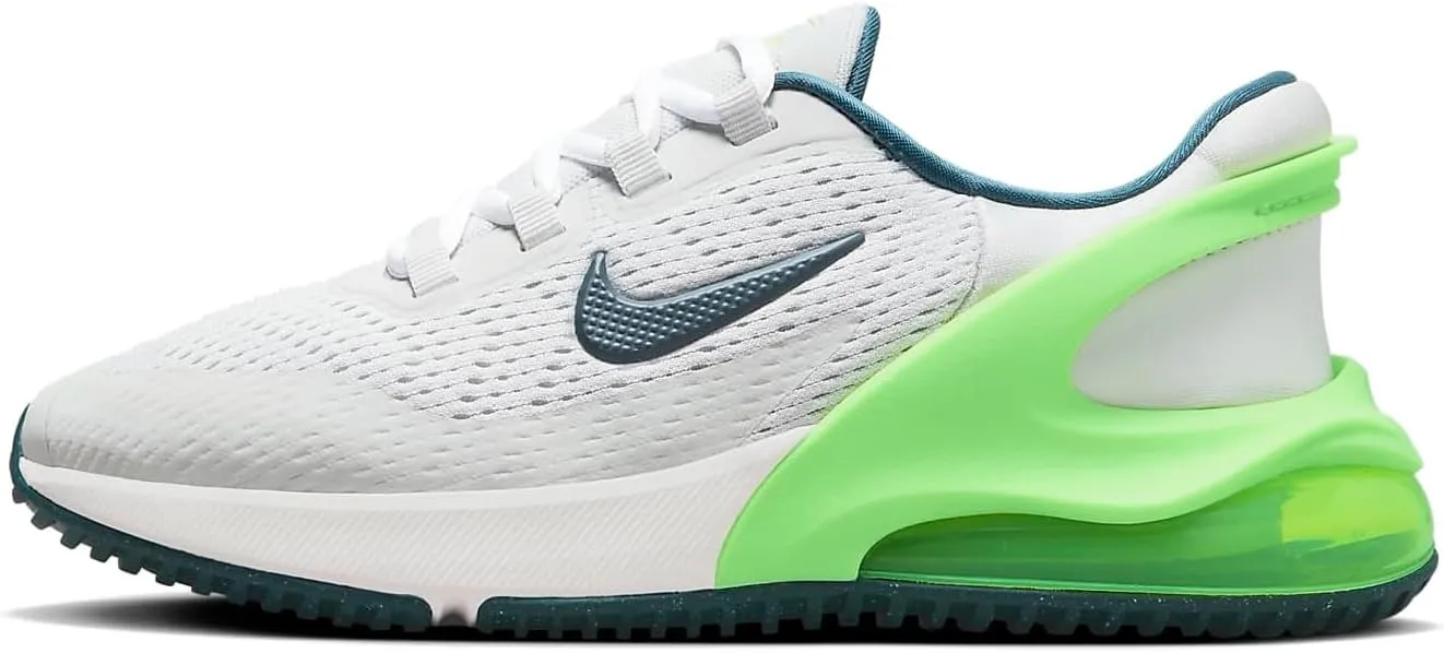 Nike Air Max 270 GO Big Kids' Easy On/Off Shoes (DV1968-006, Photon Dust/Lime Blast/Summit White) Size 5