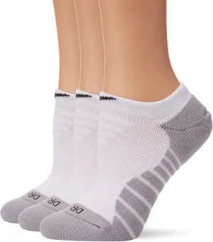 Nike Dry Cushion No-Show Training Socks (3 Pair) (Medium, White)